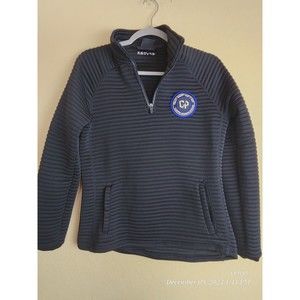 Spyder Jacket Thick‎ Ribbed Black Long Sleeve pullover 1/4 Zip Pullover biker